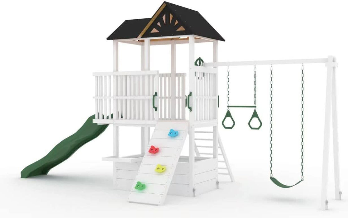 Avenlur Craftsman - Modern Backyard Outdoor Swing Set