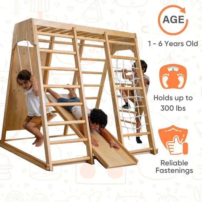 Avenlur Magnolia - Real Wood 7-in-1 Indoor Playset