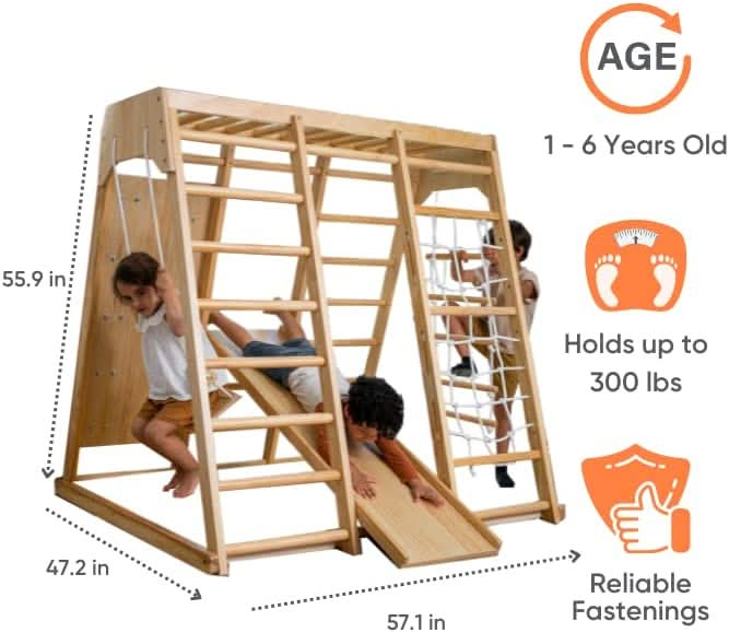 Avenlur Magnolia - Real Wood 7-in-1 Indoor Playset