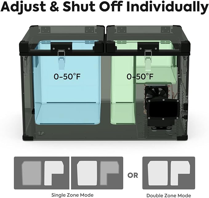 ICECO VL60 Dual Zone Metal Fridge Freezer 63.4 QT/60LT Olive