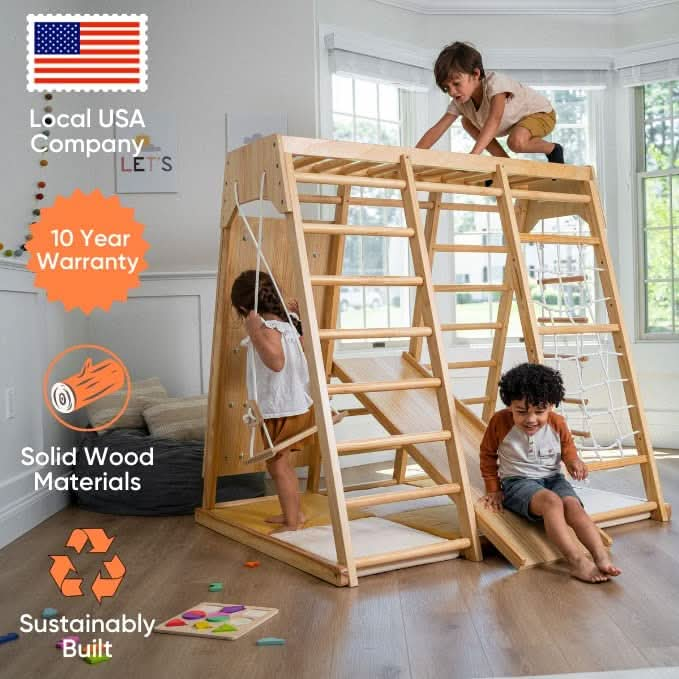 Avenlur Magnolia - Real Wood 7-in-1 Indoor Playset