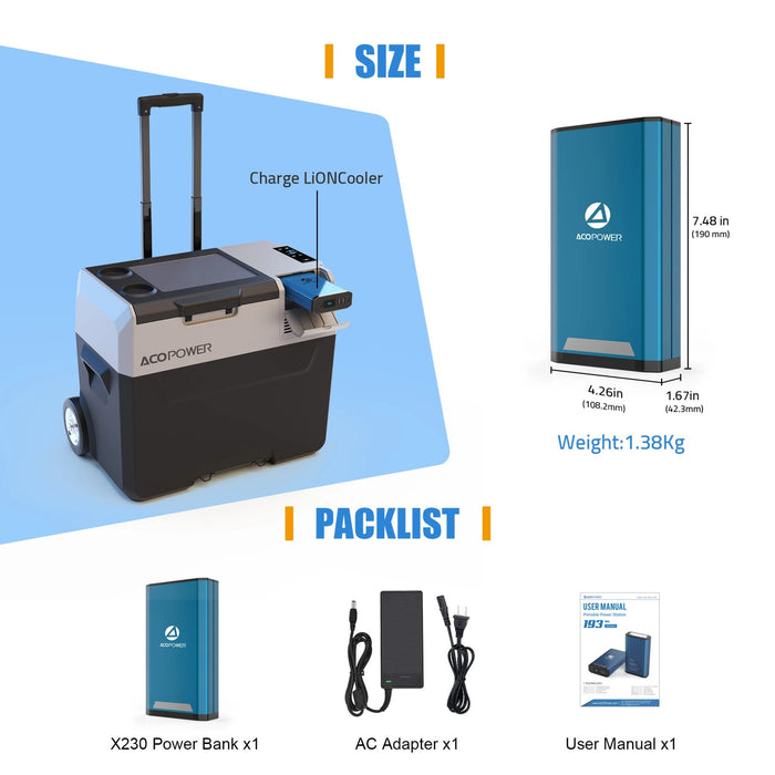 ACOPower 193Wh Portable Power Station or Power Bank