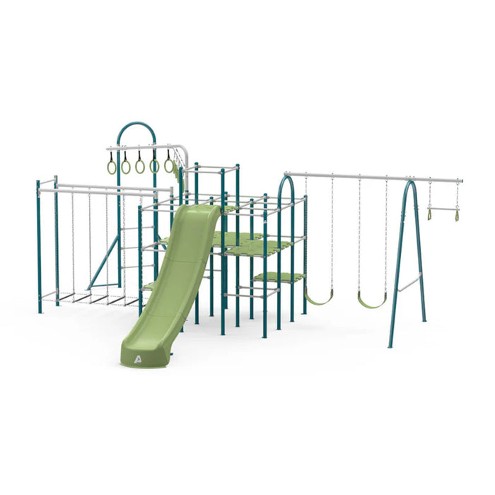 ActivPlay Base Camp Playground with Hanging Bridge and Jungle Line