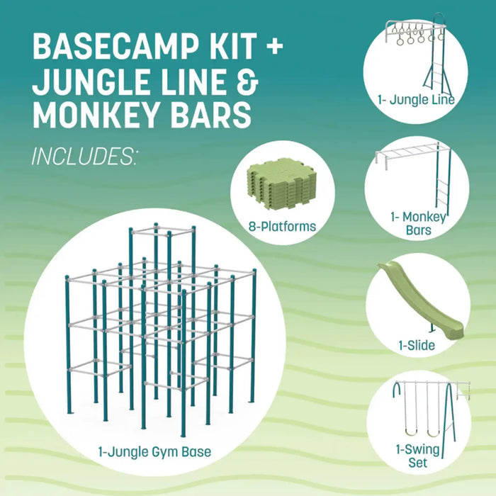 ActivPlay Base Camp Playground Monkey Bars and Jungle Line