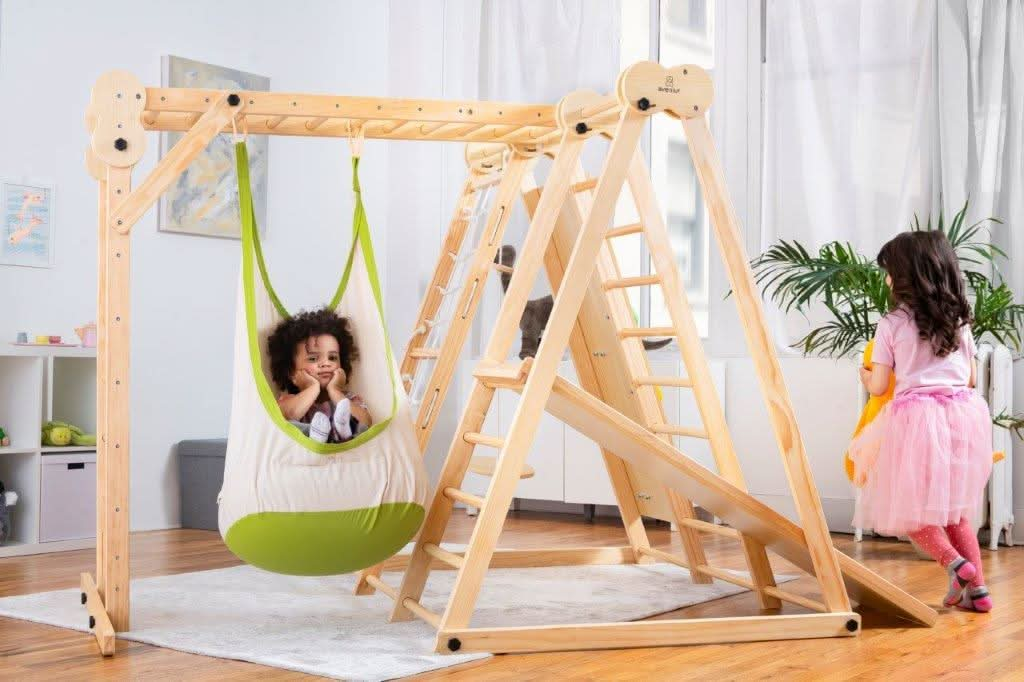 Avenlur Chestnut - 8-in-1 Indoor Jungle Gym for Toddlers