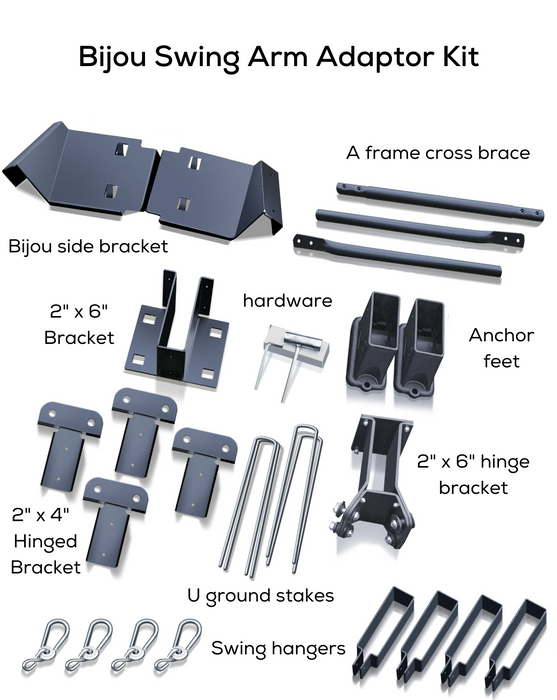 Bijou Build Play system A frame swing arm adaptor kit