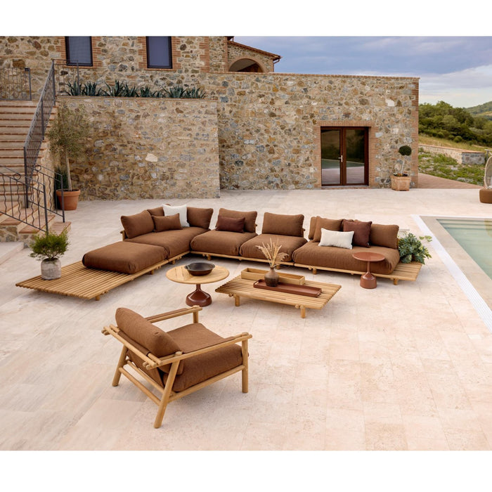 Cane-Line Sticks Platform Outdoor Corner Sofa Lounge Large