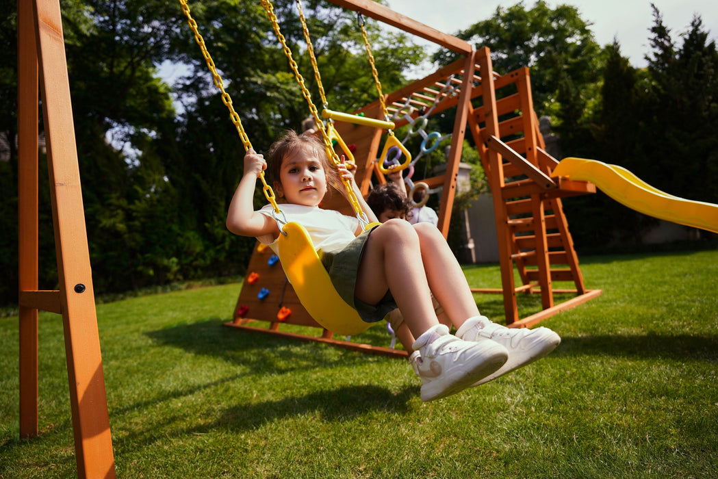 Avenlur Sycamore - Backyard Ultimate Climbing Set with 2 Swings And Trapeze Bar