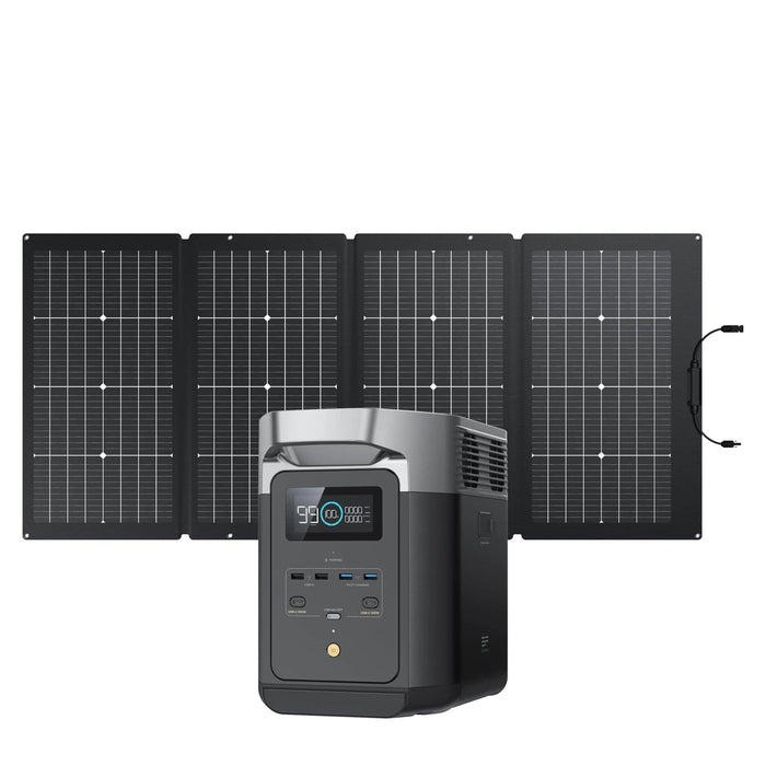 EcoFlow DELTA 2 Solar Generator and 220W Portable Folding Solar Panel