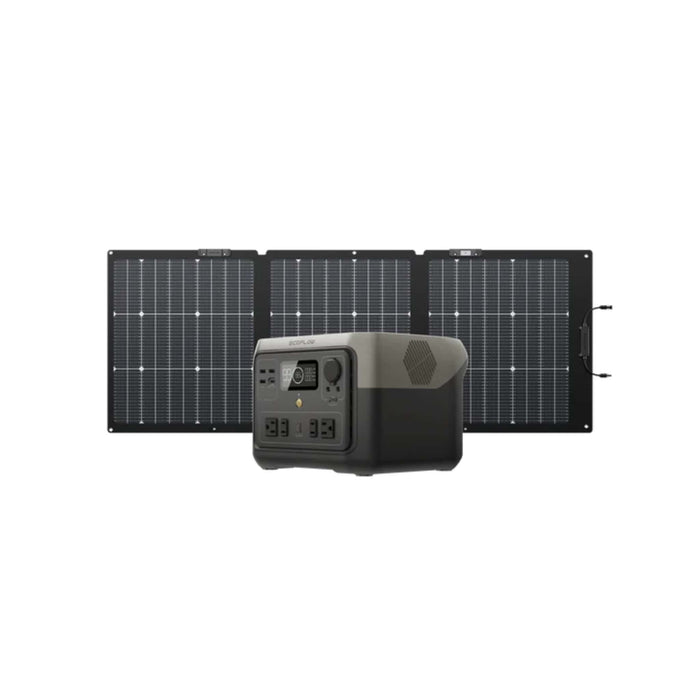 EcoFlow RIVER 2 Max Solar Generator with 160W Portable Solar Panel