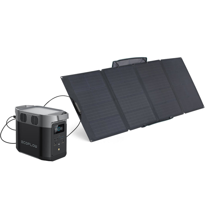 EcoFlow DELTA 2 Solar Generator and 220W Portable Folding Solar Panel