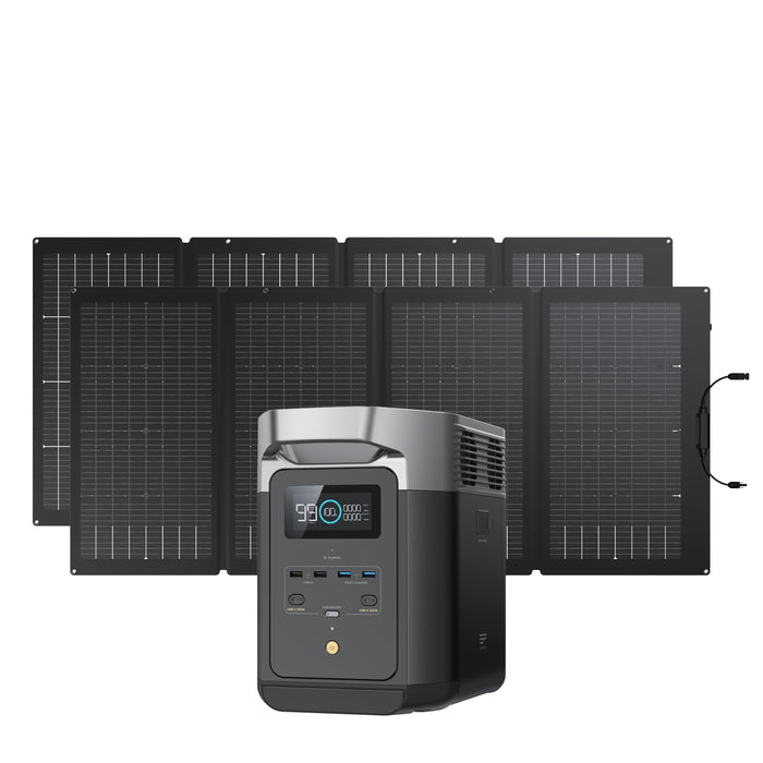 EcoFlow DELTA 2 Solar Generator and 220W Portable Folding Solar Panel