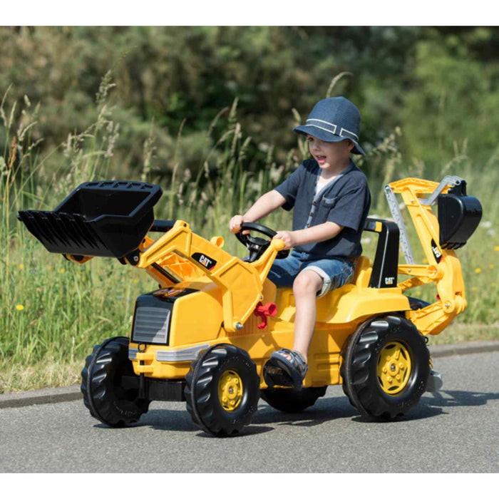 CAT Front Loader With Backhoe Pedal Tractor Ride on Toy