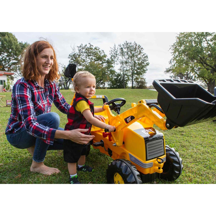 CAT Front Loader With Backhoe Pedal Tractor Ride on Toy