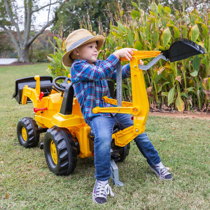 CAT Front Loader With Backhoe Pedal Tractor Ride on Toy