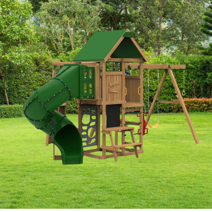 Playstar Highland Gold Swing Set- Factory Built