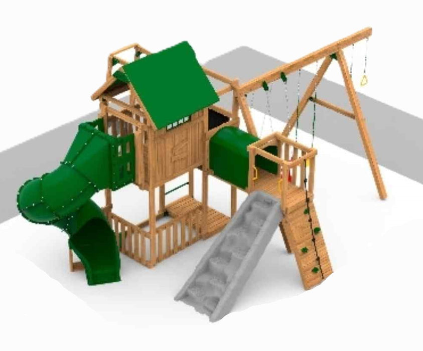 Playstar Summit Gold Swing Set- Ready To Assemble