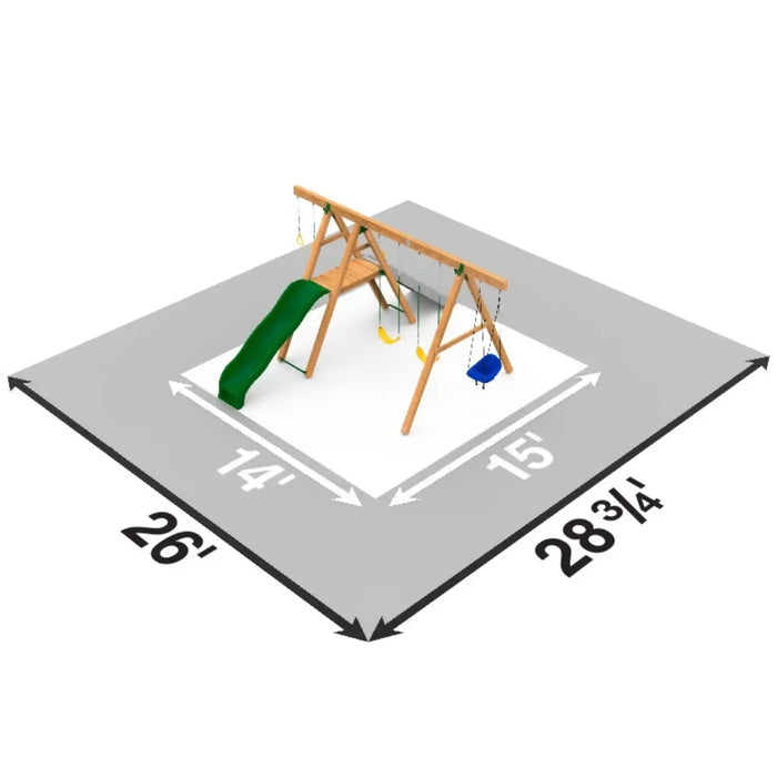 Playstar Mesa Gold Swing Set- Factory Built