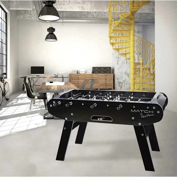 René Pierre Match Black Indoor Foosball Table