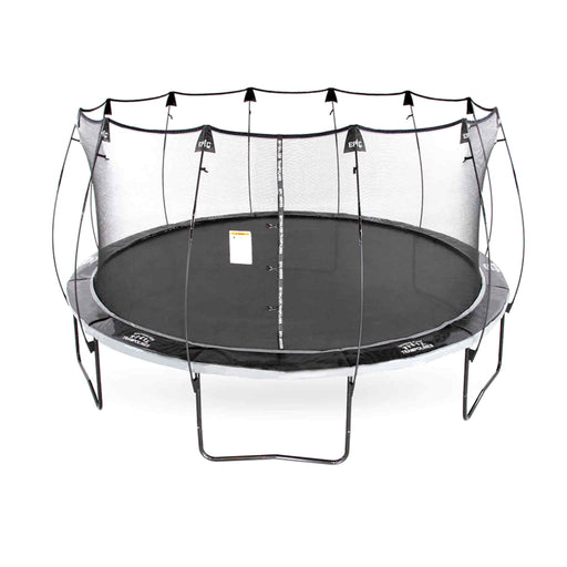 Skywalker 16ft round outdoor trampoline large with net enclosure color black on white back round