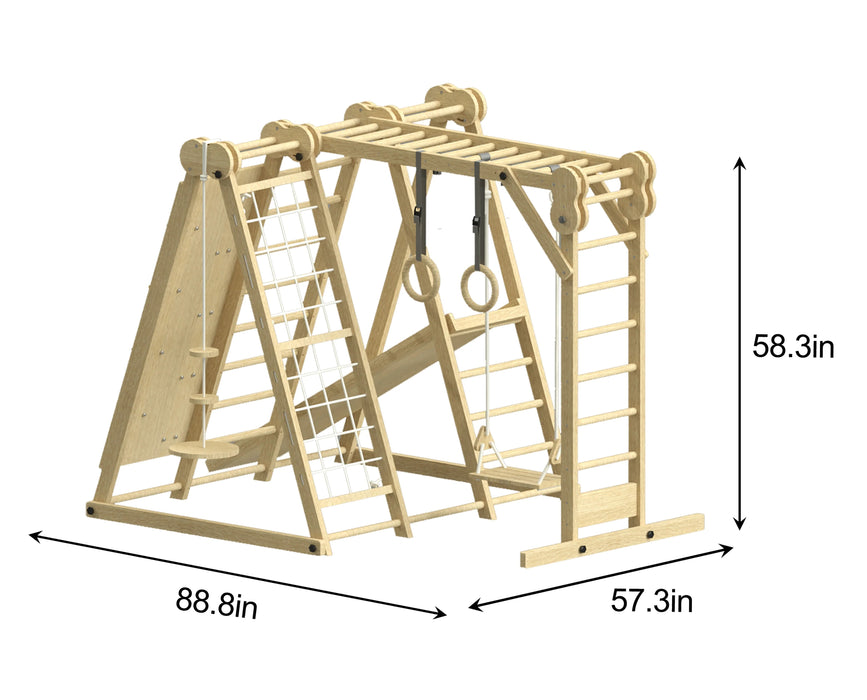 Avenlur Chestnut - 8-in-1 Indoor Jungle Gym for Toddlers