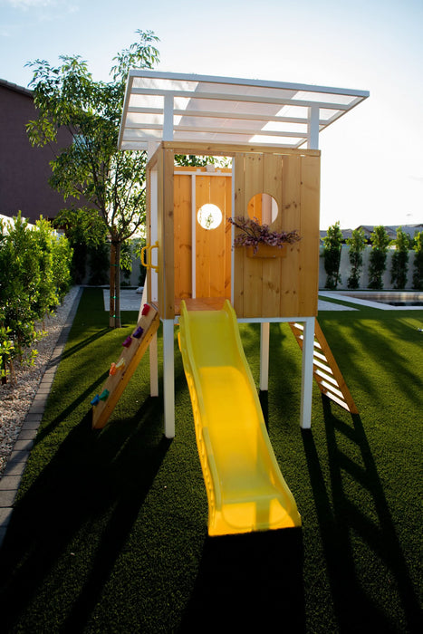 Avenlur Forest - Modern Backyard Outdoor Swing Set 2 Swings And Trapeze Bar