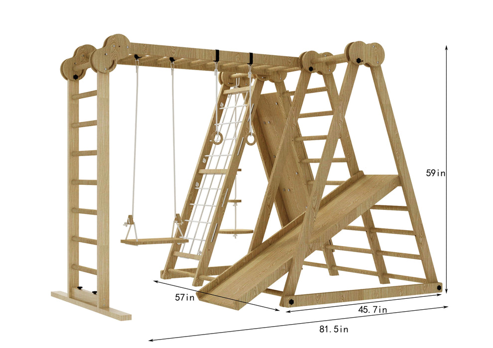 Avenlur Chestnut - 8-in-1 Indoor Jungle Gym for Toddlers